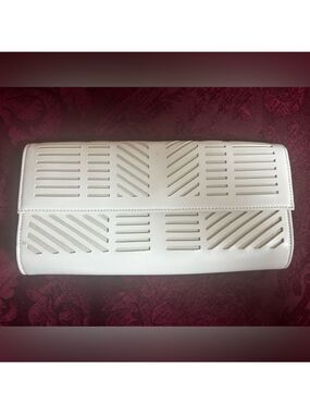 BCBG White Clutch Bag